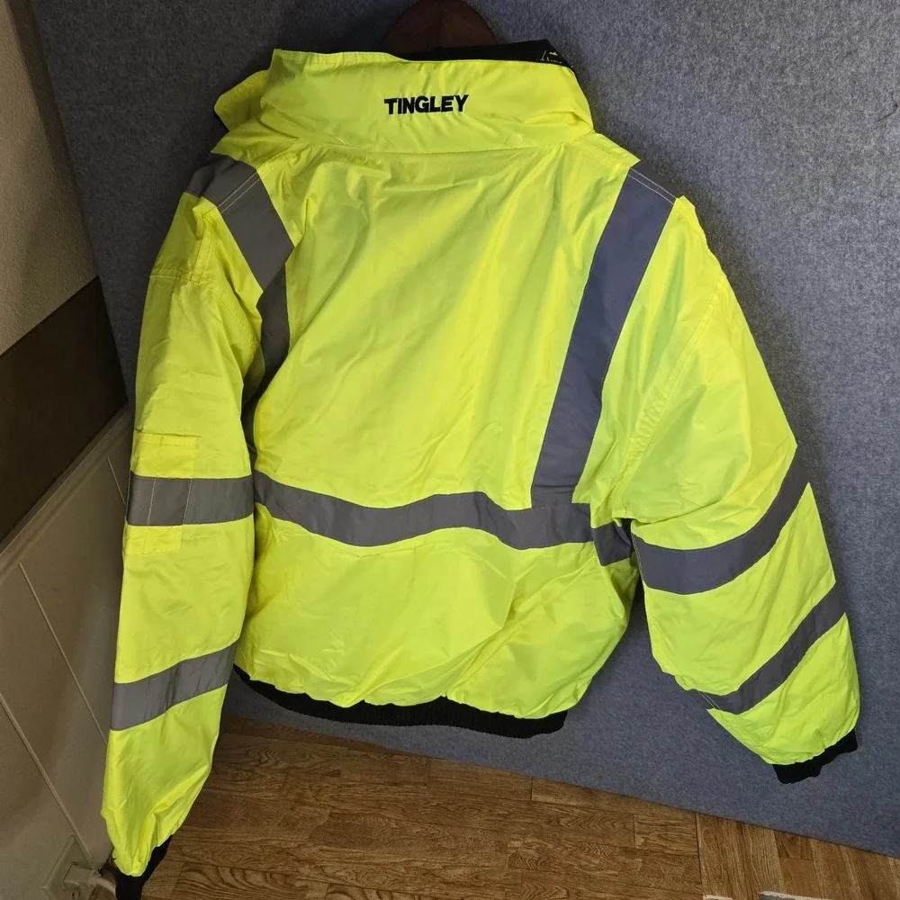 Tingley Jacket, Polyester, Class 3 R, Green; Yellow, 3XL J26172-3X Tingley